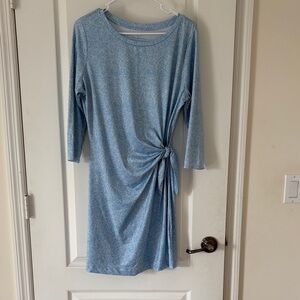Vineyard Vines Sky Blue Knot-Detail Midi Dress